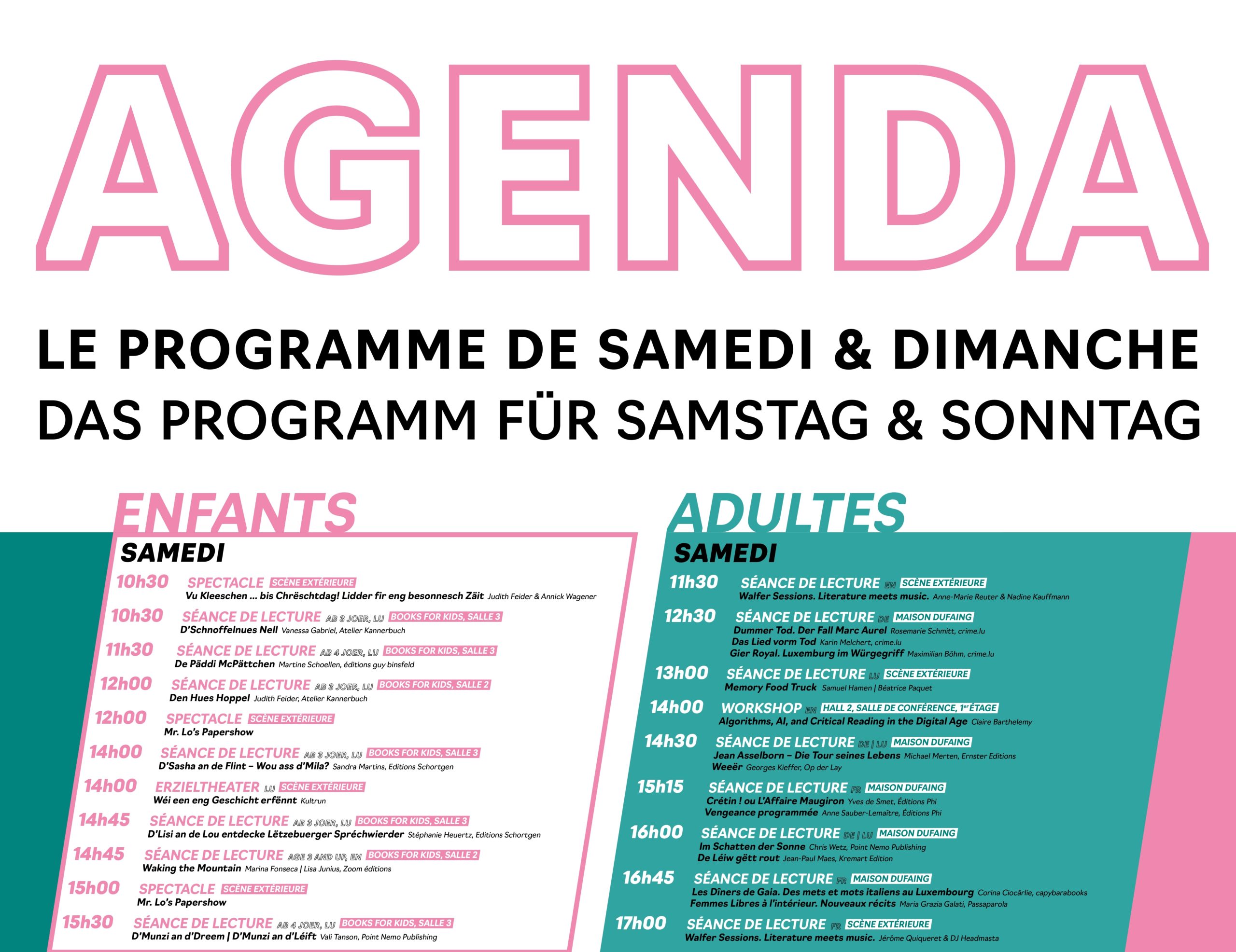 Programme de Bicherdeeg